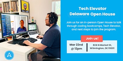 Primaire afbeelding van Tech Elevator Open House - Delaware