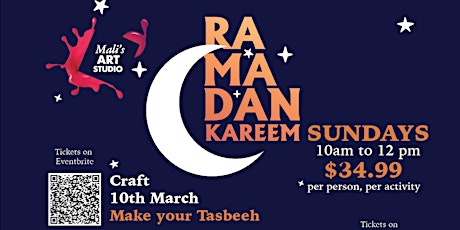 Ramadan Kareem Craft, Make your Tasbeeh - Prayer Beads 10th March 10am-12pm primary image