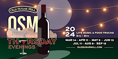 Imagem principal do evento Thursday Evenings at Old Sugar Mill - May 9th