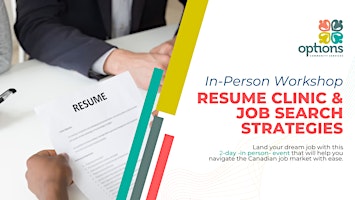 Immagine principale di Resume Clinic & Job Search Strategies Workshop (In-person) 