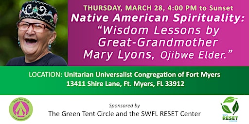 Imagem principal do evento Native American Spirituality: Wisdom Lessons w/Great-Grandmother Mary Lyons