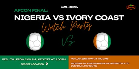 AfronightsinKW | AFCON Watch Party - Nigeria Vs Ivory Coast primary image