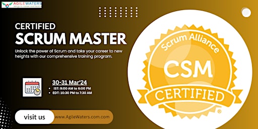 Imagen principal de Certified Scrum Master (CSM) Certification Training