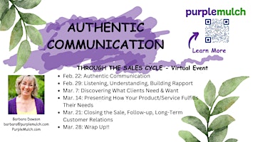 Hauptbild für Authentic Communication - Virtual - Through the Sales Cycle