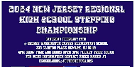 2024 NEW JERSEY REGIONAL HIGH SCHOOL STEPPING CHAMPIONSHIP REGISTRATION primary image