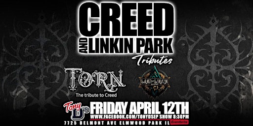 Imagen principal de Creed & Linkin Park Tributes w/ Torn & Land of Linkin at Tony Ds