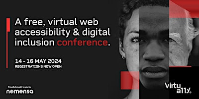 Hauptbild für Virtua11y web accessibility conference 2024