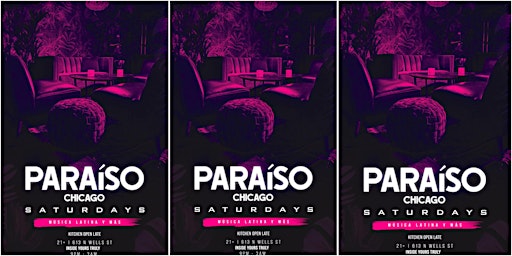 Imagen principal de Latin Saturdays @ Paraiso Chicago (inside Yours Truly - River North)