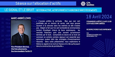 Imagen principal de SÉANCE SUR L'ALLOCATION D'ACTIFS