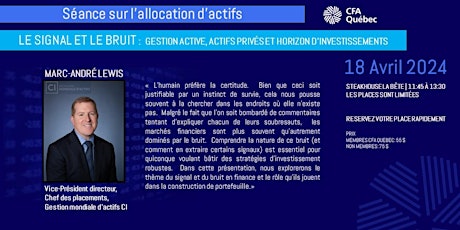 Image principale de SÉANCE SUR L'ALLOCATION D'ACTIFS