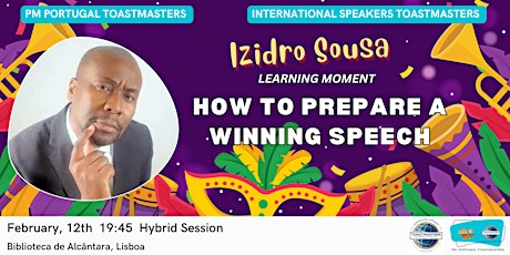 Imagem principal de PM Portugal Toastmasters |  Feb 12th | How to Prepare a Winning Speech