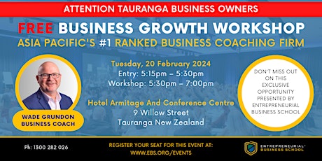 Free Business Growth Workshop - Tauranga (local time) primary image