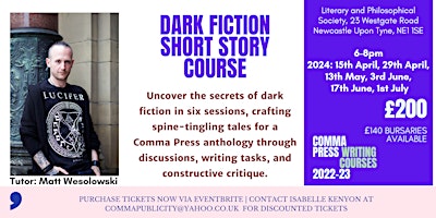 Dark Fiction Short Story Writing Course with Matt Wesolowski primary image