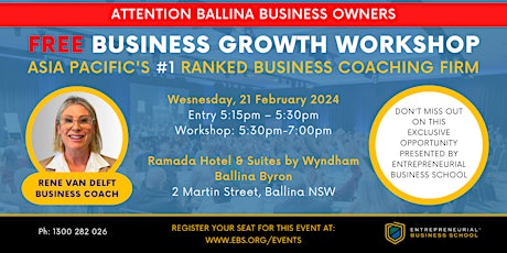 Free Business Growth Workshop - Ballina (local time) primary image
