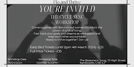 Flo and Thrive Presents The Cycle-Sync Workshop