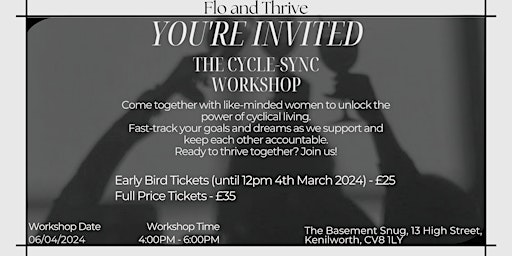 Image principale de Flo and Thrive Presents The Cycle-Sync Workshop