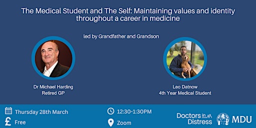 Imagen principal de The Medical Student and The Self - with Dr Michael Harding and Leo Datnow