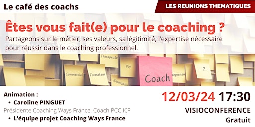 Primaire afbeelding van Le café des coachs :  Êtes-vous fait(e) pour le coaching