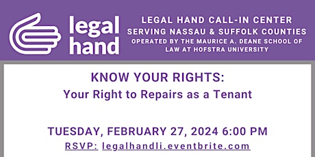 Image principale de Know Your Rights Workshop: Right to Repairs as a Tenant