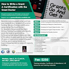 How to Write a Grant:  A Certification with the Grant Doctor primary image