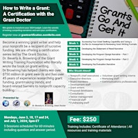 How to Write a Grant:  A Certification with the Grant Doctor primary image