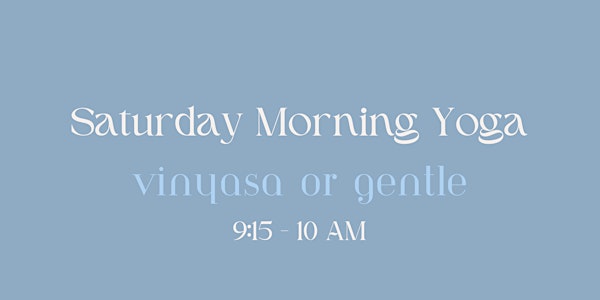5/4 Saturday Morning Yoga (OUTDOOR)