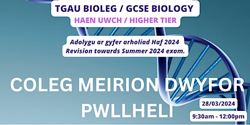 Imagem principal do evento Adolygu TGAU Bioleg  UWCH - Biology HIGHER GCSE Revision