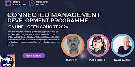 Connected Management 2024 - Wednesdays starting 17th April