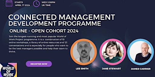 Imagen principal de Connected Management 2024 - Wednesdays starting 17th April