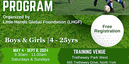 Imagem principal do evento Youth Soccer Program (Boys & Girls 4yrs - 25yrs)