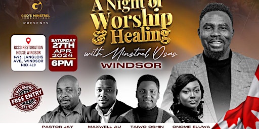 Imagem principal do evento A Night Of Worship And Healing - Windsor