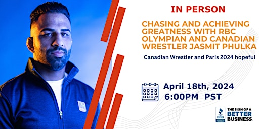 Image principale de Chasing and Achieving Greatness with RBC Wrestling Olympian Jasmit  Phulka