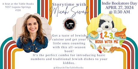 Micah Siva Hosting "1, 2, 3 Nosh With Me" Storytime for Indie Bookstore Day