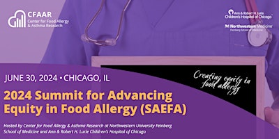 Imagem principal do evento Summit for Advancing Equity in Food Allergy (SAEFA)