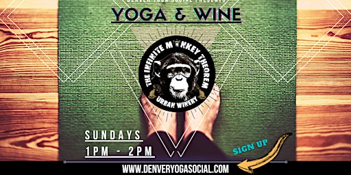 Primaire afbeelding van Yoga & Wine at Infinite Monkey Theorem in RiNo