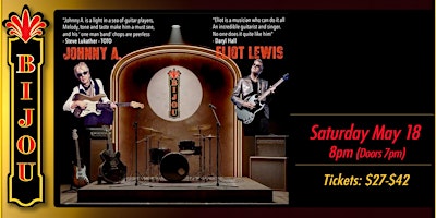 Imagem principal do evento Johnny A. & Eliot Lewis: Double Bill