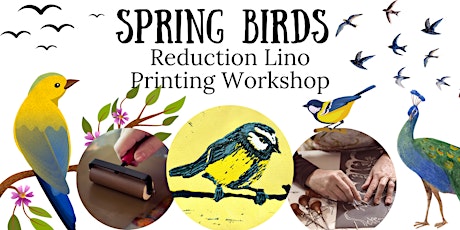 Spring Birds Reduction Lino Printing Workshop