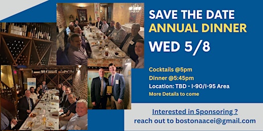 Imagem principal do evento Annual Boston - AACEi Dinner