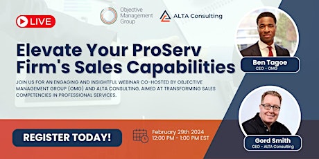 Elevate Your ProServ Firm's Sales Capabilities primary image