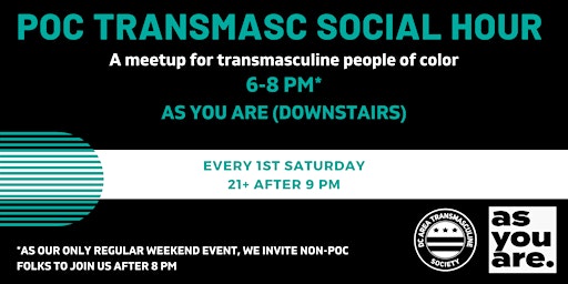 Imagem principal do evento POC Transmasculine  Social Hour (DC)