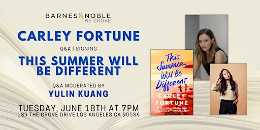 Imagem principal do evento Carley Fortune answers questions and signs THIS SUMMER WILL BE DIFFERENT