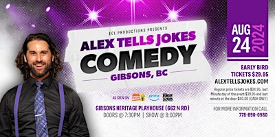 Imagem principal de ECL Productions Presents Alex Mackenzie Live! in Gibsons