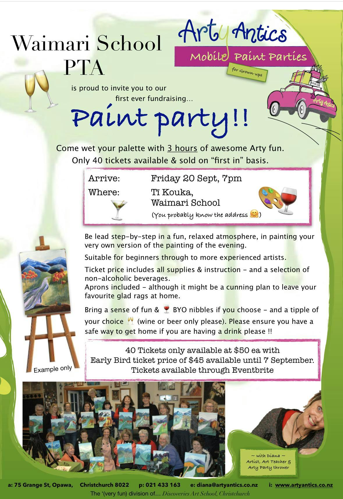Waimairi School Arty Antics Paint Party