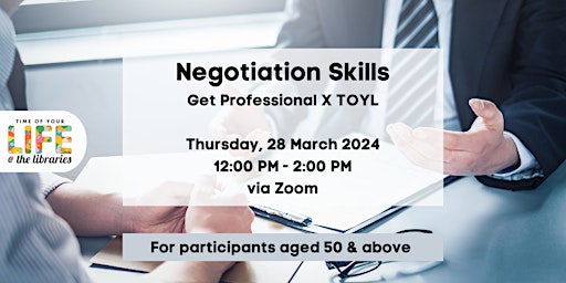 Imagen principal de Negotiation Skills | Get Professional X TOYL