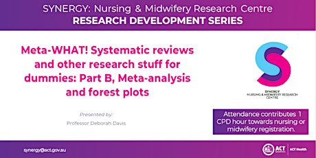 Meta-WHAT! Research  Part B: Meta-analysis and forest plots