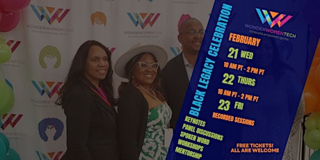 Imagen principal de Black Legacy Celebration Virtual Summit - Hosted by Wonder Women Tech
