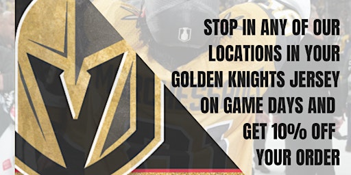 GOLDEN KNIGHT JERSEY DISCOUNT ON GAME DAYS! primary image