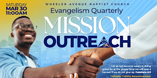 Primaire afbeelding van Evangelism Quarterly Mission Outreach