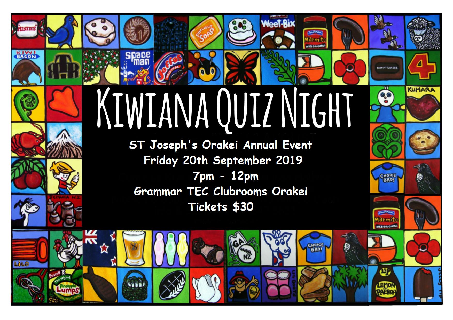 St Joseph's School Kiwiana Quiz Night