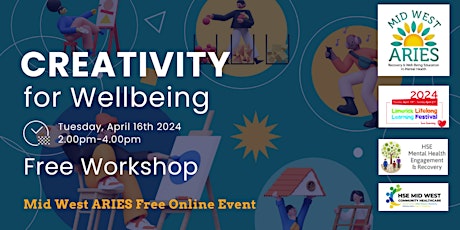 Hauptbild für Free Workshop: Creativity for Wellbeing (Limerick LLF 2024)